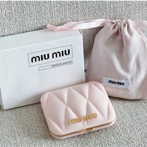 NWT MIU MIU Macaron Soft Pink Mirror